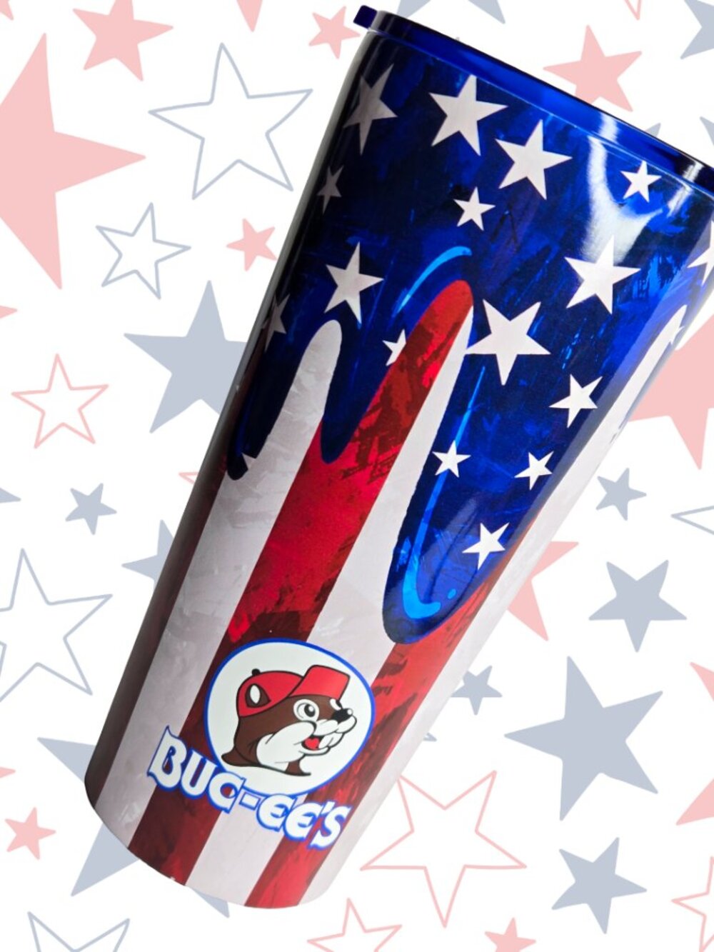 Buc-ee's 4th of July 32oz tumbler Patriotic American flag design with Buc-ee - Picture 4 of 4